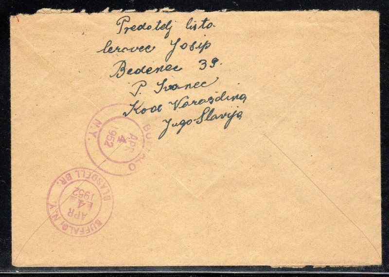 Yugoslavia Croatia Ivanec Registered to US 1952 Uprated PSE b997