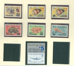 Cocos (Keeling) Islands #225-236  Multiple