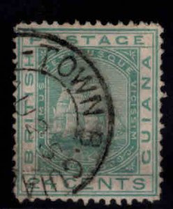 British Guiana Scott 78 Used tall ship stamp CC wmk perf 14, 1876