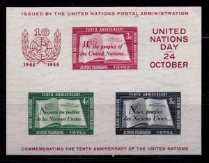 UNITED NATIONS Sc# 38 MNH FVF 1st Printing SS UN Charter