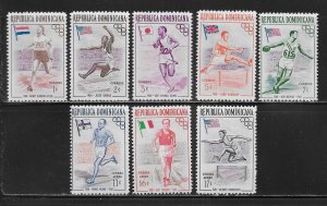 Dominican Republic 474-478, C97-99 Olympic Winners set MNH 2022 Scott c.v. $2.75