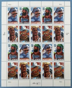 Scott 3083-3086 FOLK HEROES Sheet of 20 US 32¢ Stamps MNH 1996