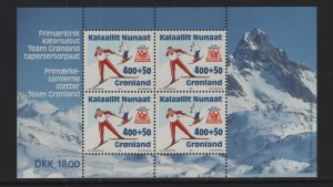 Greenland #B19a  cancelled 1994  sheet Winter Olympics Lillehammer