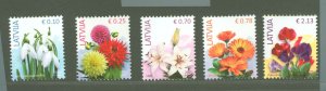 Latvia #895-99  Single (Complete Set) (Flowers)