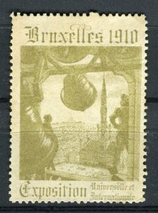 BELGIUM; 1910 early classic Bruxelles Expo issue fine Mint hinged value