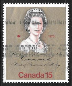 Canada 621ii: 15c Queen Elizabeth II, used, VF