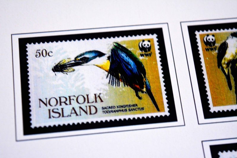 COLOR PRINTED NORFOLK ISLAND 1947-2010 STAMP ALBUM PAGES (129 illustrated pages)