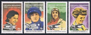 Grenada Gren 445-448, 449, MNH. Women pilots, 1981. Jonson, Laroshe, Tereshkova,
