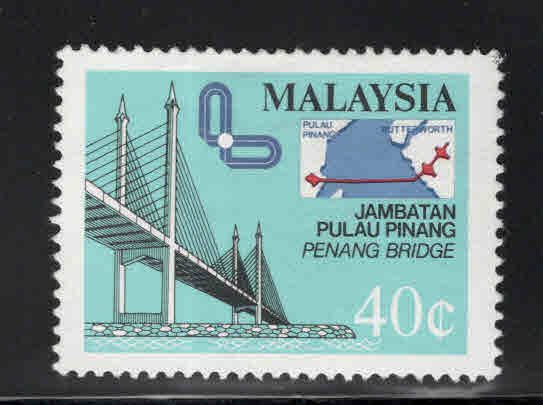 Malaysia Scott 312 Used bridge stamp