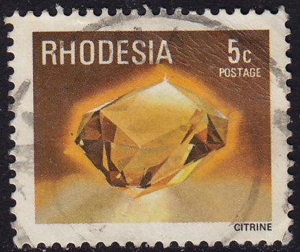 Rhodesia - 1978 - Scott #396 - used - Mineral Citrine