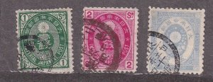 Japan 1883 3v Stamps Set Used