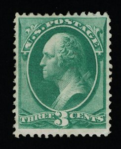 VERY AFFORDABLE GENUINE SCOTT #157 F-VF MINT OG H 1873 CBNC 3¢ GREEN  #11428