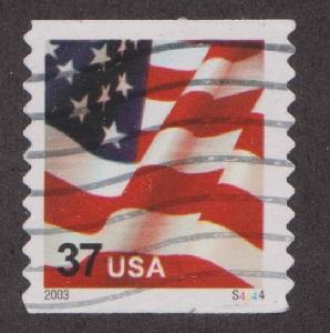 US #3632A Old Glory Used PNC Single plate #S4444