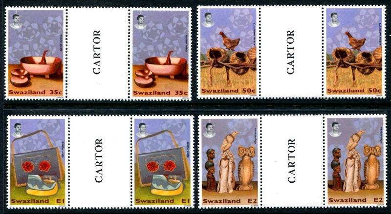 Swaziland 640-643, MNH, Handicraft 1995. Gutter Pairs. x10156