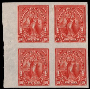 ✔️ EL SALVADOR 1896 - PEACE IMPERF BLOCK PROOF HBNC SC.145 MNGAI [034C]