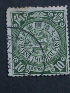 ​CHINA -1898-SC#103 QING DYNESTY-OVER 124 YEARS OLD IMPERIAL DRAGON USED VF-