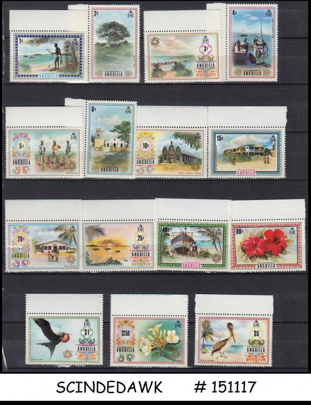 ANGUILLA - 1972-75 DEFINITIVES SCOTT#145-159 - 15V - MINT NH