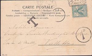 MALTA 1906 postcard ex Italy postage due 1d in circle.......................8839