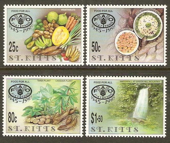 St. Kitts #402-5 NH FAO 50th Anniv