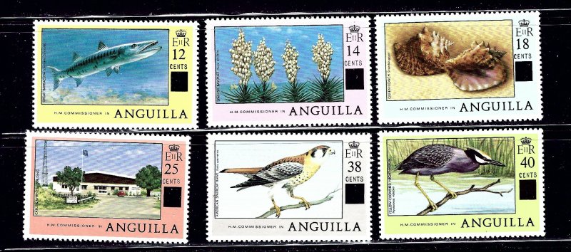 Anguilla 337-42 MNH 1979 surcharges