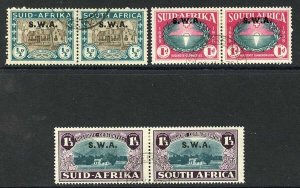 South West Africa SG111/3 Huguenots Set in Pairs Superb used Cat 50 pounds