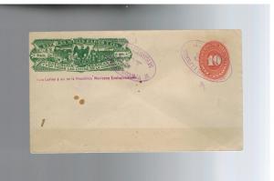 1893 Mexico Wells Fargo Express Mail Cover 10 Centavos