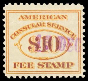 U.S. REV. CON. SER. FEE RK7  Used (ID # 103008)