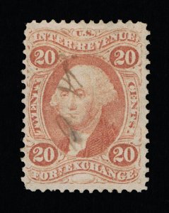 EXCELLENT GENUINE SCOTT R41c F-VF 1862-71 RED 1ST ISSUE REVENUE FOREIGN EXCHANGE