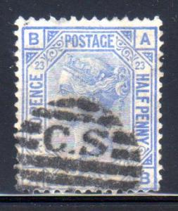 Great Britain  82 U, plate 23   -   cat$32.50