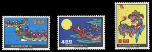 China - Republic (Taiwan) #1483-1485, 1966 Festivals, set of three, never hinged