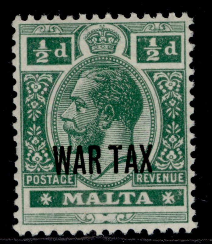 MALTA GV SG92, ½d deep green, LH MINT.