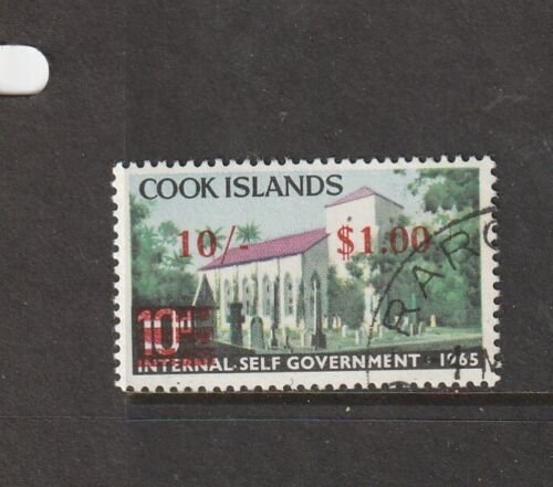 Cook Islands 1967 Def Opts $1 on 10/- on 10d FU SG 218 