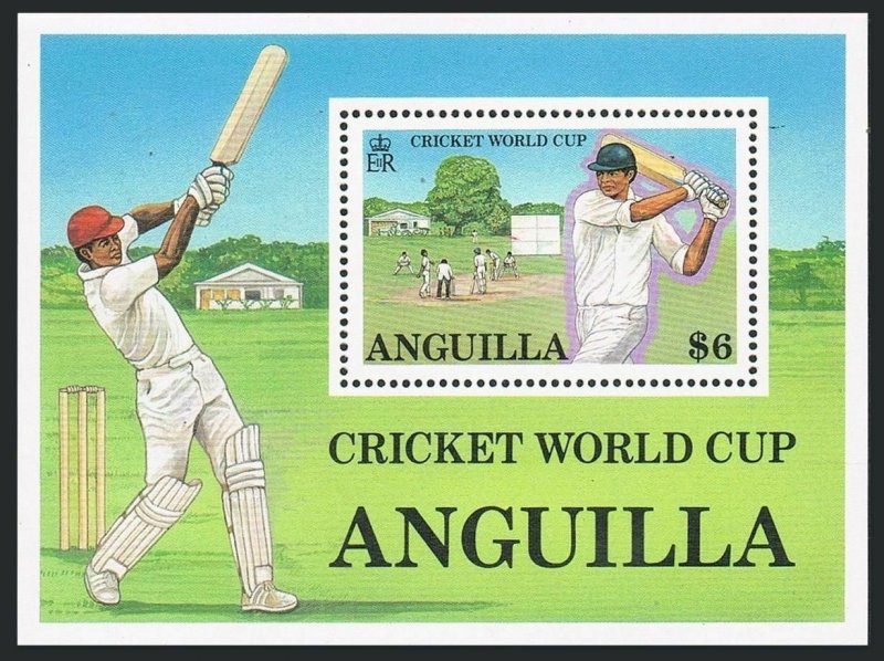 Anguilla 740-743,744,MNH.Michel 763-766,Bl.77. Cricket World Cup,1987.