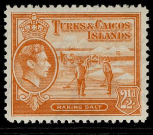 TURKS & CAICOS ISLANDS GVI SG199, 2½d yellow-orange, M MINT. Cat £13.
