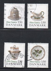 Denmark Sc 916-919 1990 Flora Danica Anniversary  stamp set used