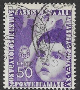 Italy # 371   Child giving Salute   50c     (1) VF Used