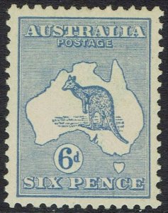 AUSTRALIA 1915 KANGAROO 6D 2ND WMK DIE II