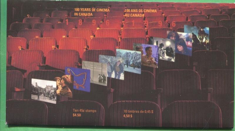 Unopened 100 Years of Cinema in Canada Souvenir Stamp Sheet Booklet Sc#1650-1651