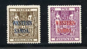 WESTERN SAMOA  1948 SCOTT #199/200, SG# 211/12  MINT HINGED