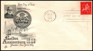 US C38 Five Bouroughs Artcraft Pencil FDC