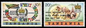 Tanzania 179-180, MNH, Royal Wedding of Charles and Diana