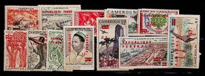 CAMEROUN Sc 343-51,C38-40 NH ISSUE OF 1961 - INDEPENDENCE OVERPRINTS - (FJ26)