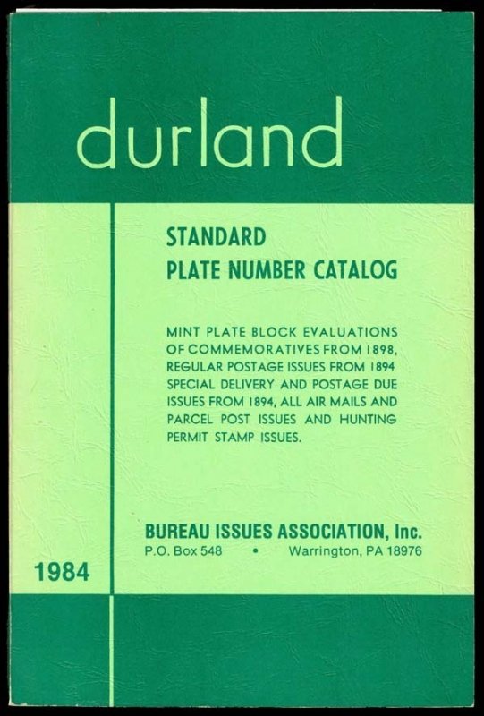 1984 Durland Plate Number Catalogue