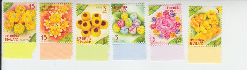 2017 Thailand New Years Desserts (6) (Scott 2963-68) MNH