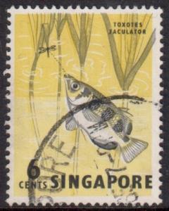 Malaya Singapore Scott 56 - SG67, 1962 Fish 6c used