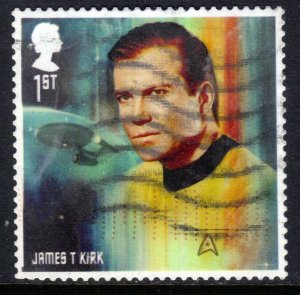 GB 2020 QE2 1st Star Trek Capt Kirk Self Adhesive Ex PM 76 SG 4456 ( C562 )