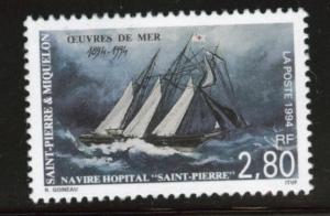 St. Pierre & Miquelon Scott 603 MNH** 1994  Hospital ship