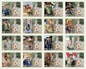 Stamps. Scouts 2023 year 16 stamps perforated  NEW