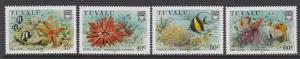 Tuvalu 1986 Marine Life 397-400 MNH