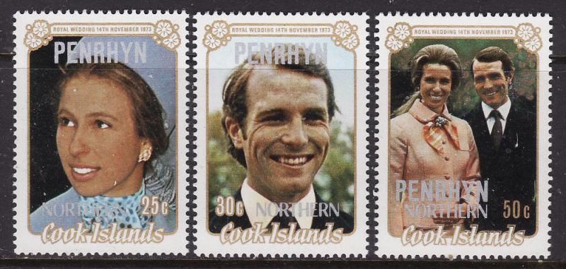 Penrhyn Island #47-49 F-VF Mint NH ** Wedding Overprints